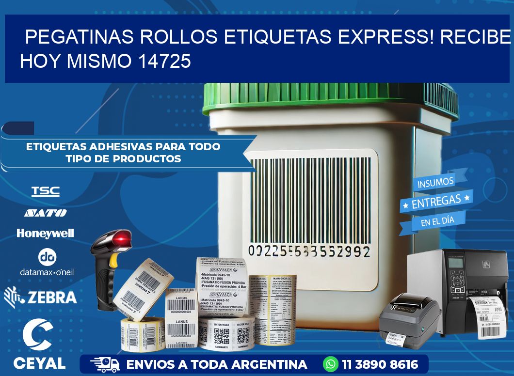 Pegatinas rollos etiquetas Express! Recibe Hoy Mismo 14725