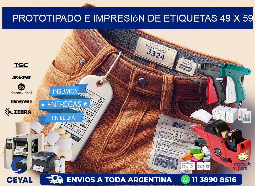 Prototipado e impresión de etiquetas 49 x 59