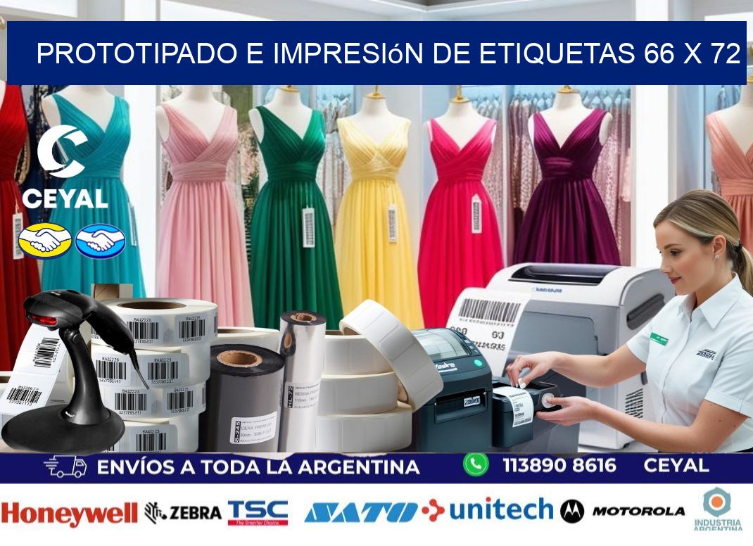 Prototipado e impresión de etiquetas 66 x 72