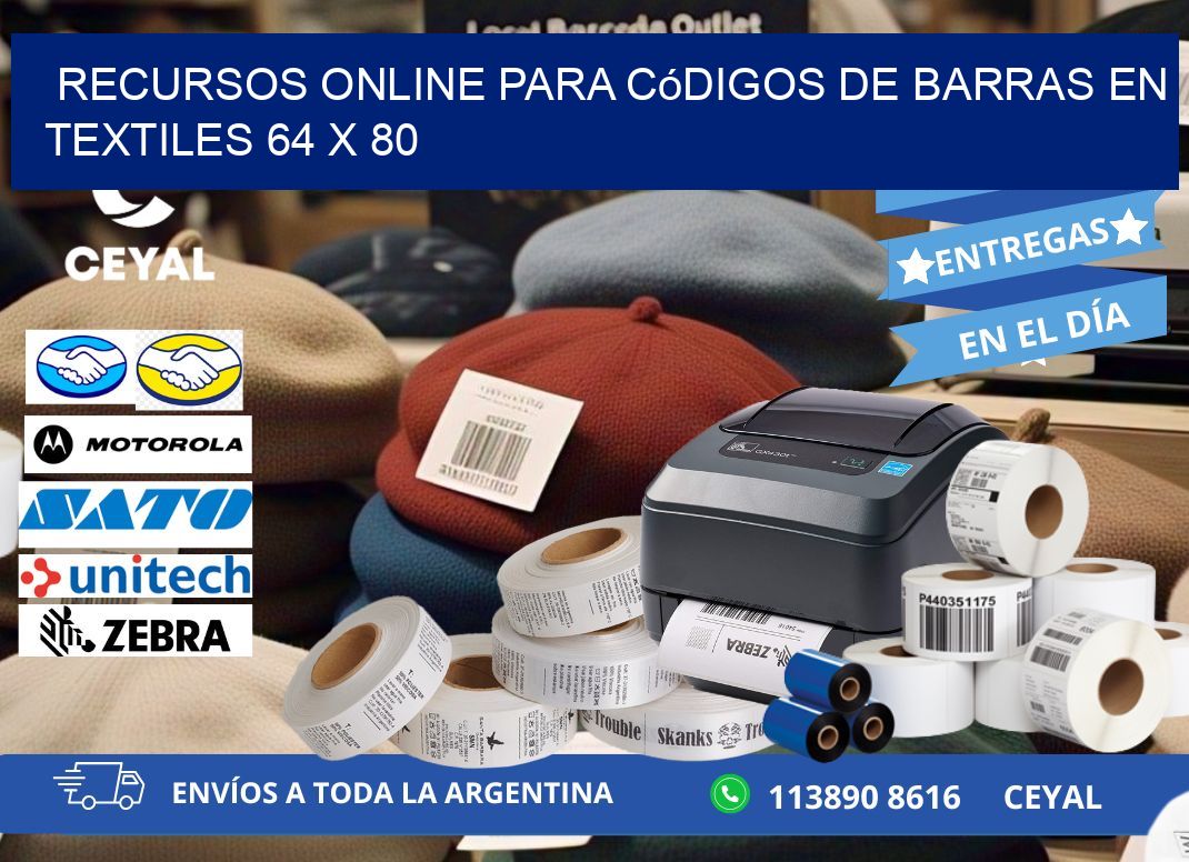 Recursos Online para Códigos de Barras en Textiles 64 x 80
