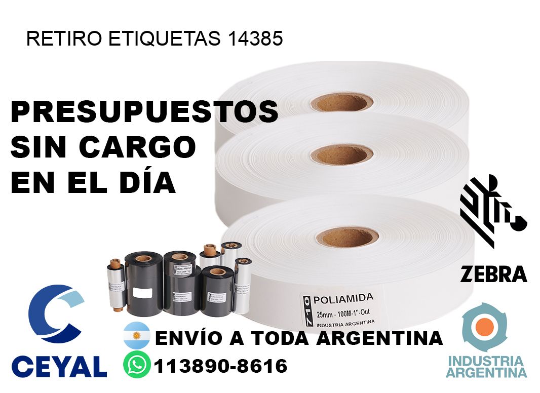 Retiro etiquetas 14385