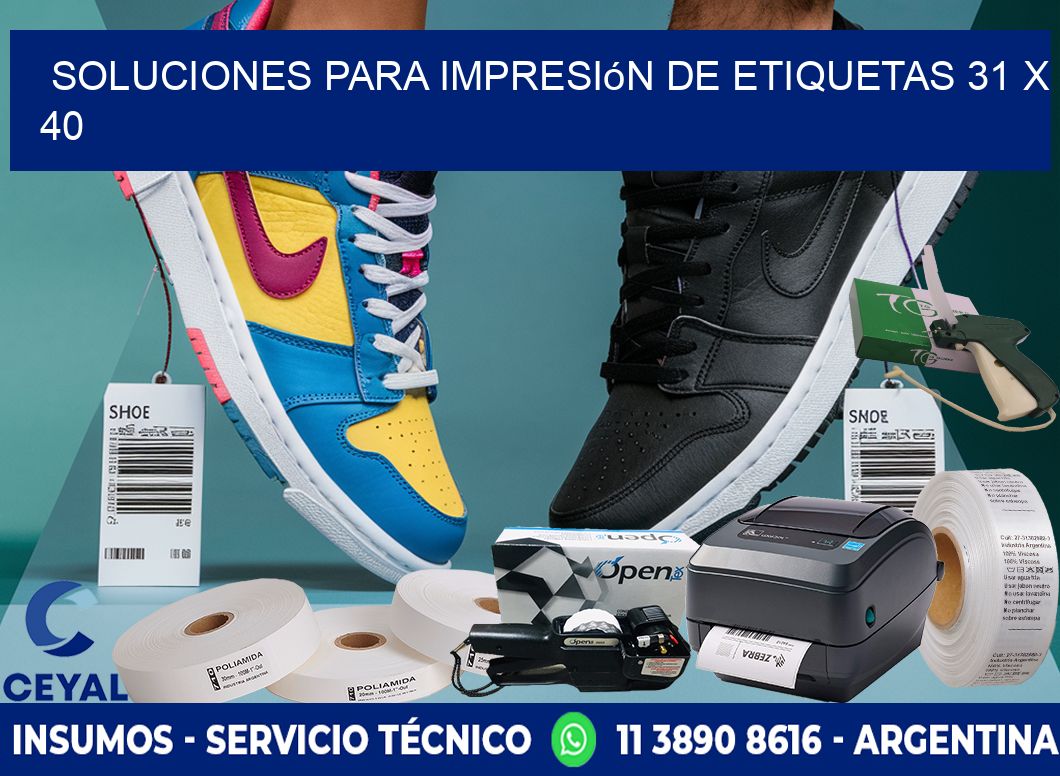 Soluciones para impresión de etiquetas 31 x 40