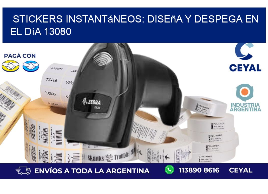 Stickers Instantáneos: Diseña y Despega en el Día 13080