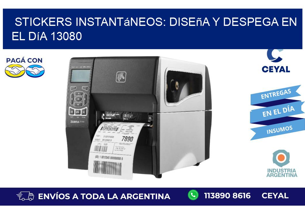 Stickers Instantáneos: Diseña y Despega en el Día 13080