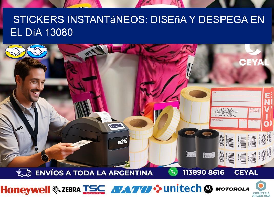 Stickers Instantáneos: Diseña y Despega en el Día 13080