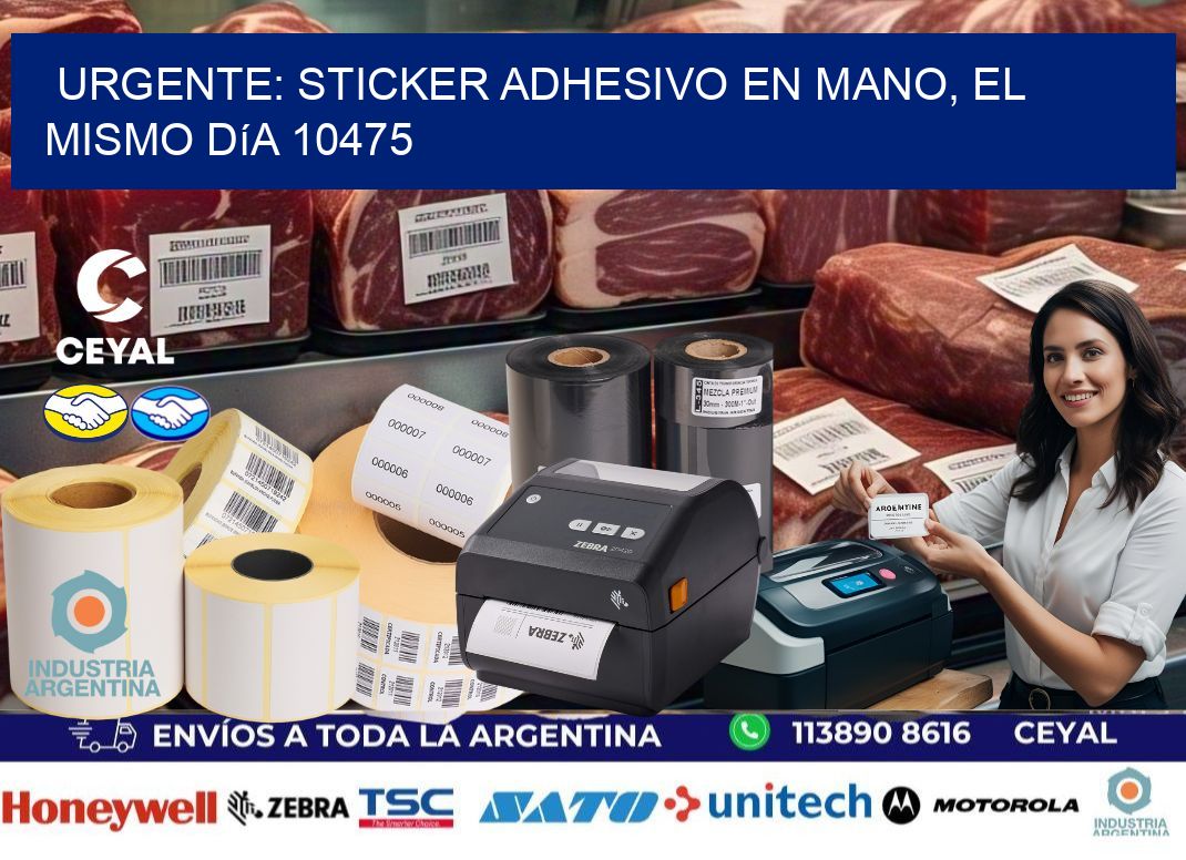 Urgente: Sticker adhesivo en Mano, el Mismo Día 10475