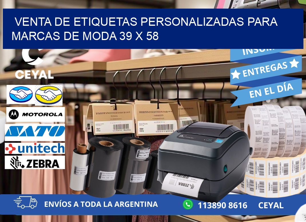 Venta de Etiquetas Personalizadas para Marcas de Moda 39 x 58