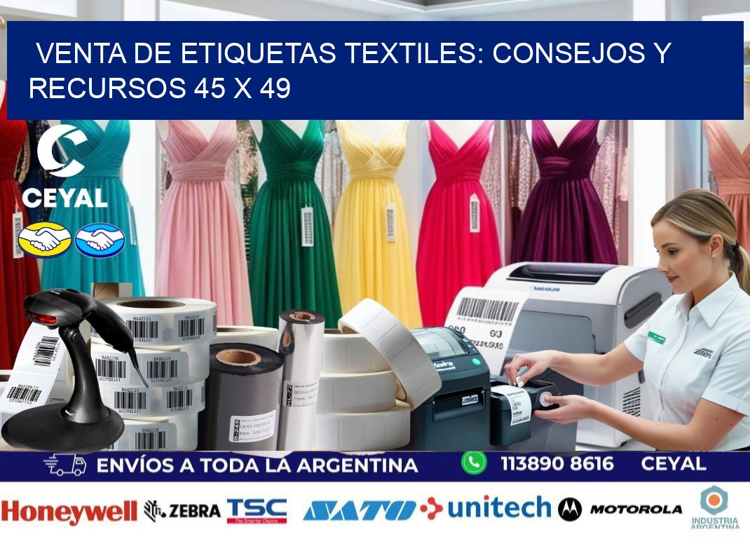 Venta de Etiquetas Textiles: Consejos y Recursos 45 x 49