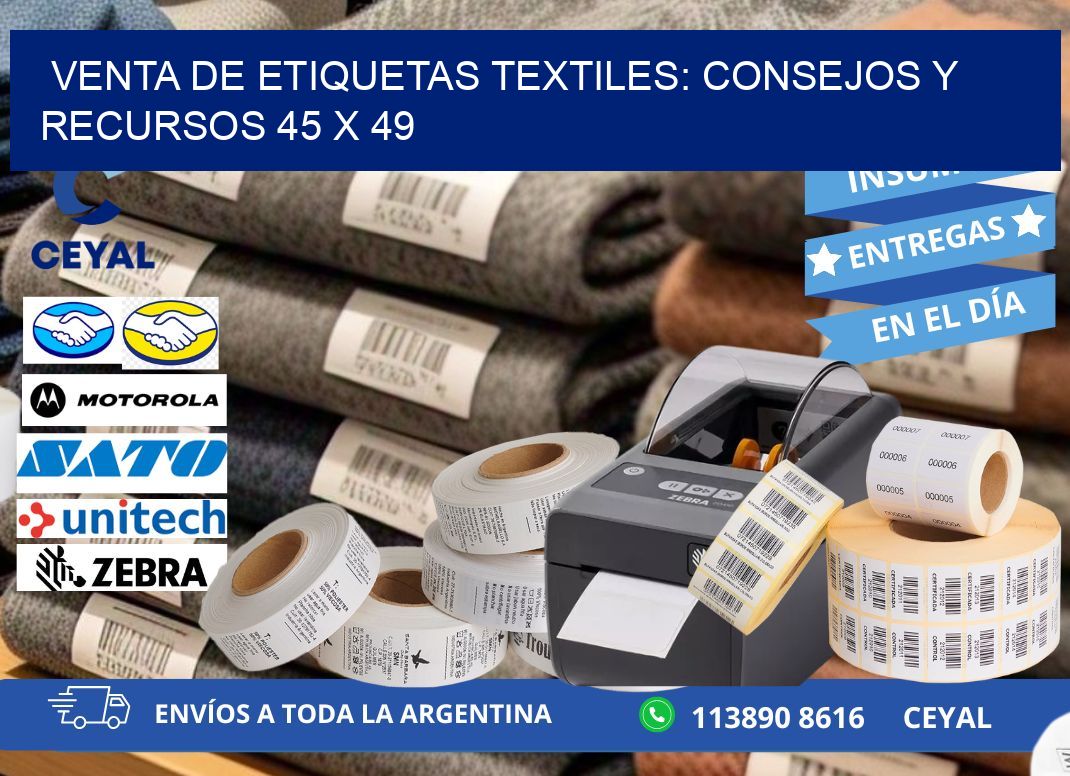 Venta de Etiquetas Textiles: Consejos y Recursos 45 x 49