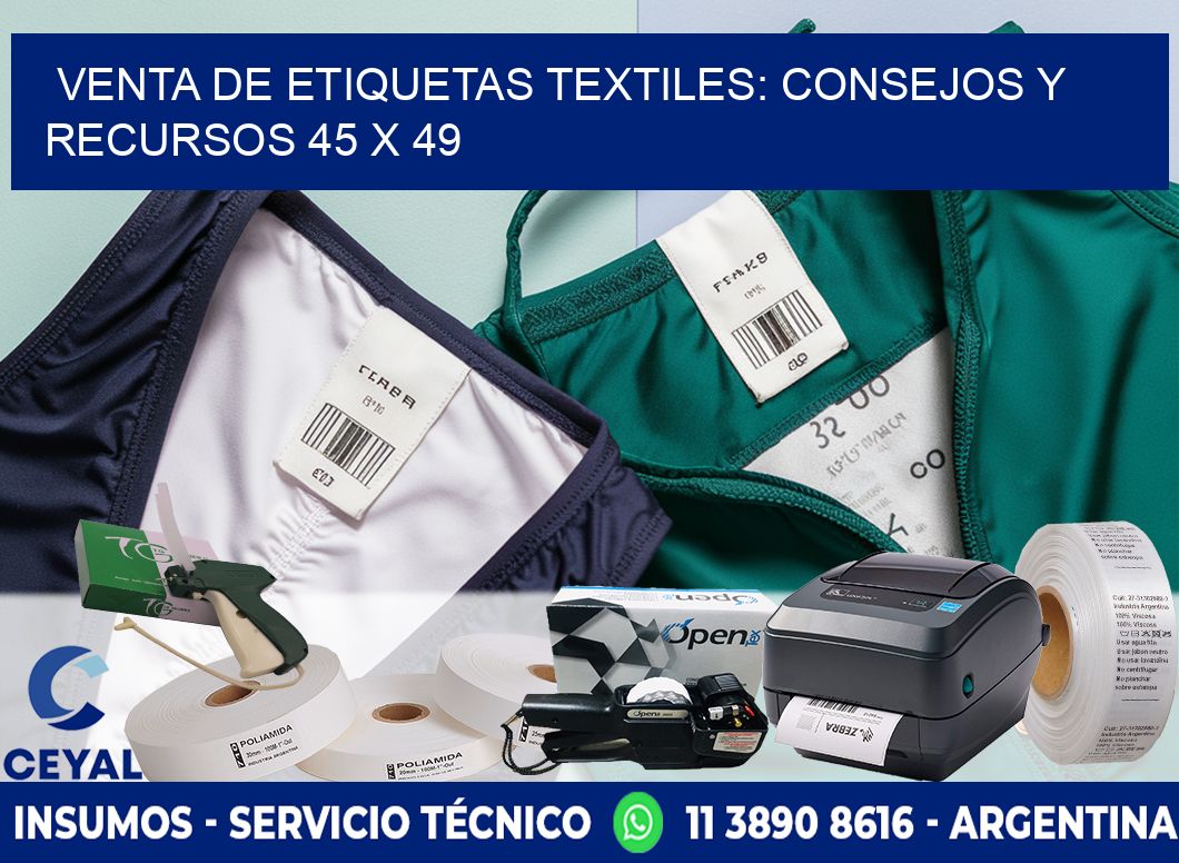 Venta de Etiquetas Textiles: Consejos y Recursos 45 x 49