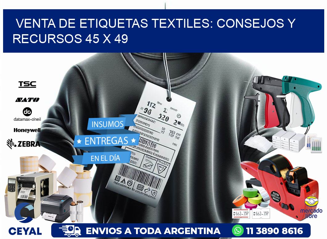 Venta de Etiquetas Textiles: Consejos y Recursos 45 x 49