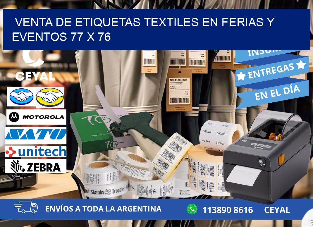 Venta de Etiquetas Textiles en Ferias y Eventos 77 x 76