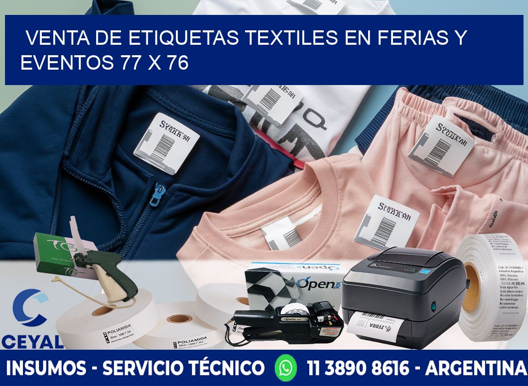 Venta de Etiquetas Textiles en Ferias y Eventos 77 x 76