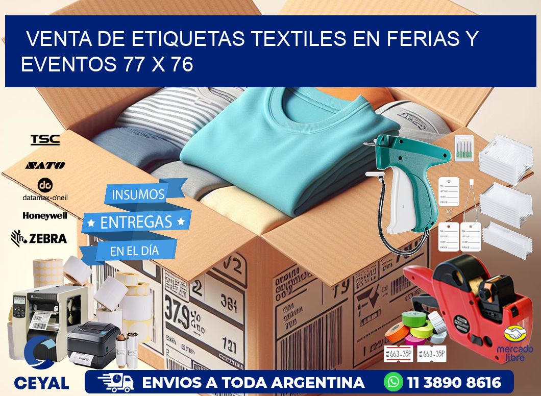 Venta de Etiquetas Textiles en Ferias y Eventos 77 x 76
