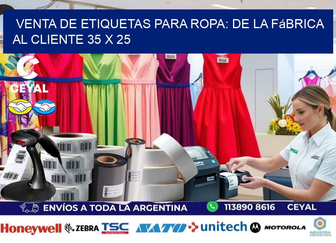 Venta de Etiquetas para Ropa: De la Fábrica al Cliente 35 x 25