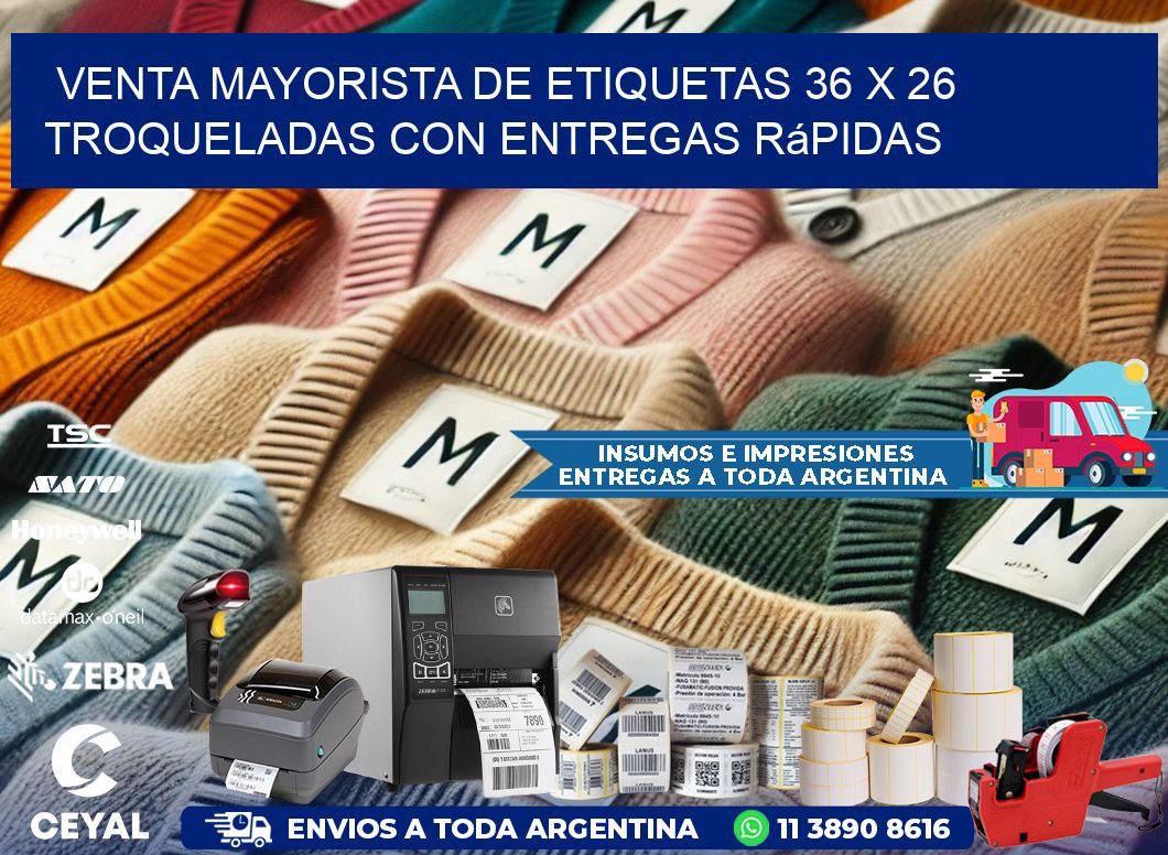 Venta mayorista de etiquetas 36 x 26 troqueladas con entregas rápidas