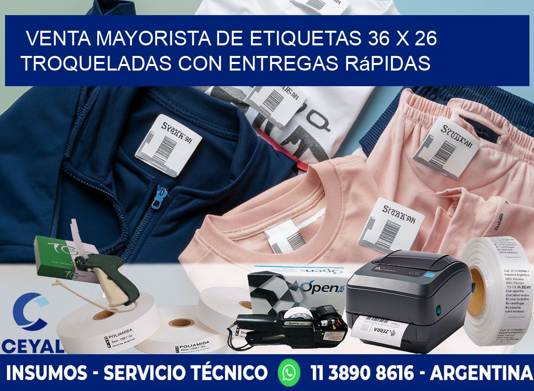 Venta mayorista de etiquetas 36 x 26 troqueladas con entregas rápidas