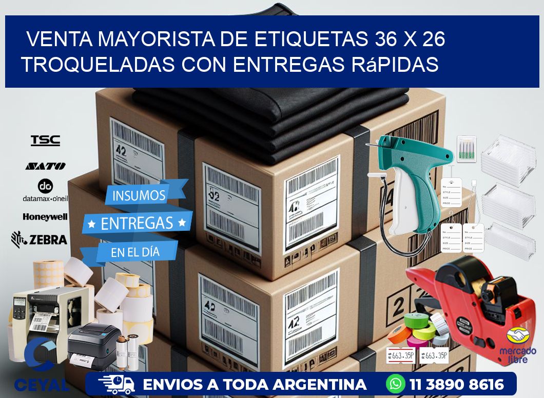 Venta mayorista de etiquetas 36 x 26 troqueladas con entregas rápidas