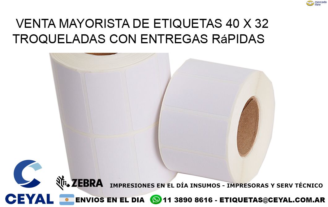 Venta mayorista de etiquetas 40 x 32 troqueladas con entregas rápidas