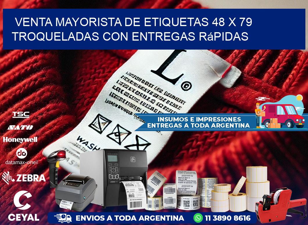 Venta mayorista de etiquetas 48 x 79 troqueladas con entregas rápidas