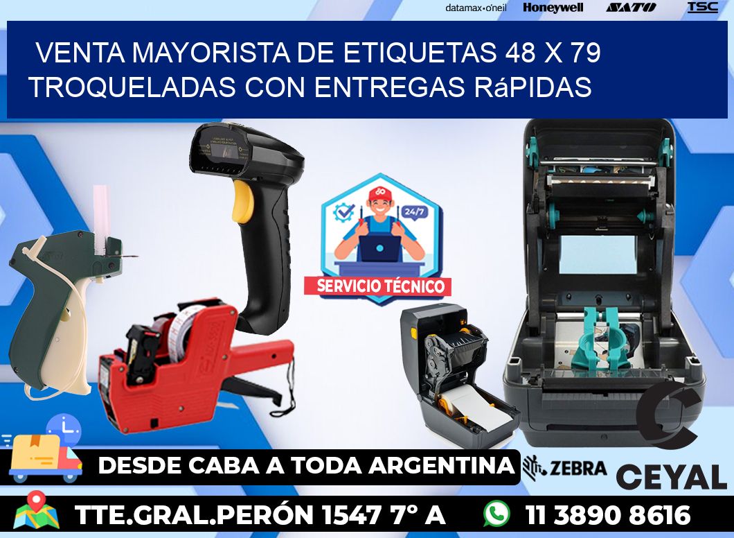 Venta mayorista de etiquetas 48 x 79 troqueladas con entregas rápidas