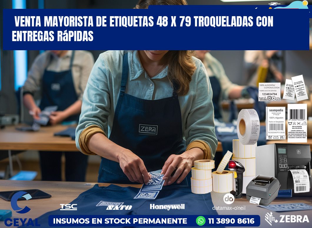 Venta mayorista de etiquetas 48 x 79 troqueladas con entregas rápidas