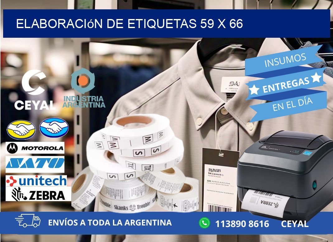 elaboración de etiquetas 59 x 66
