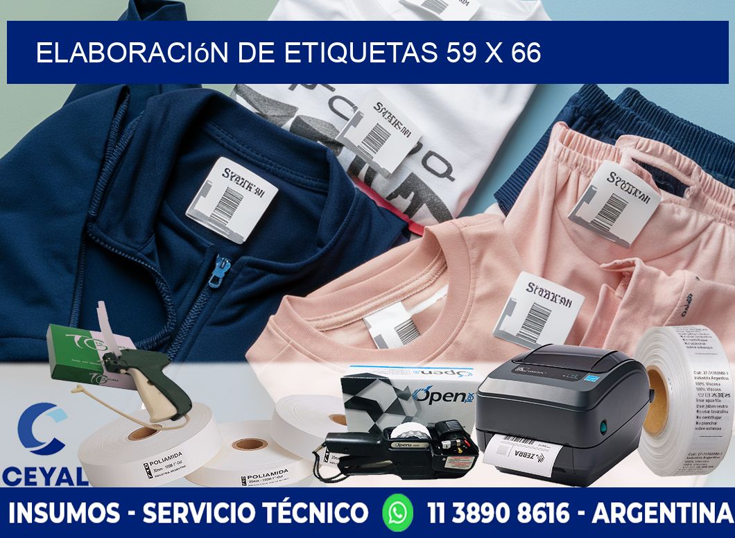 elaboración de etiquetas 59 x 66