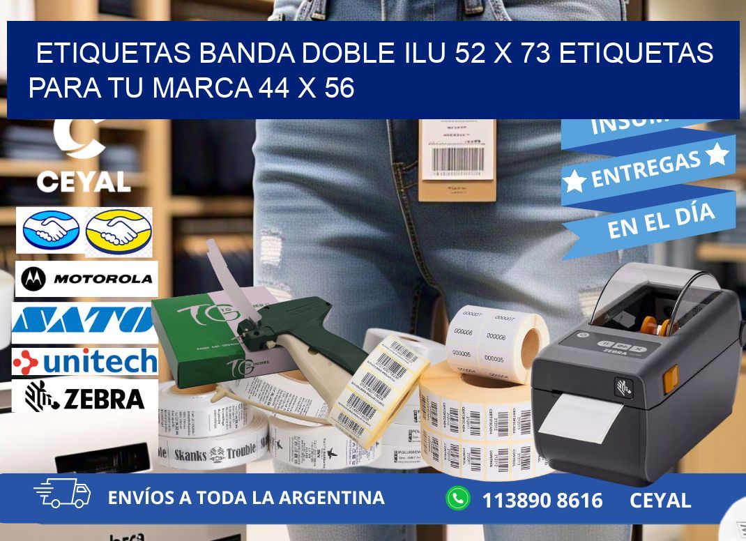 etiquetas banda doble ilu 52 x 73 etiquetas para tu marca 44 x 56