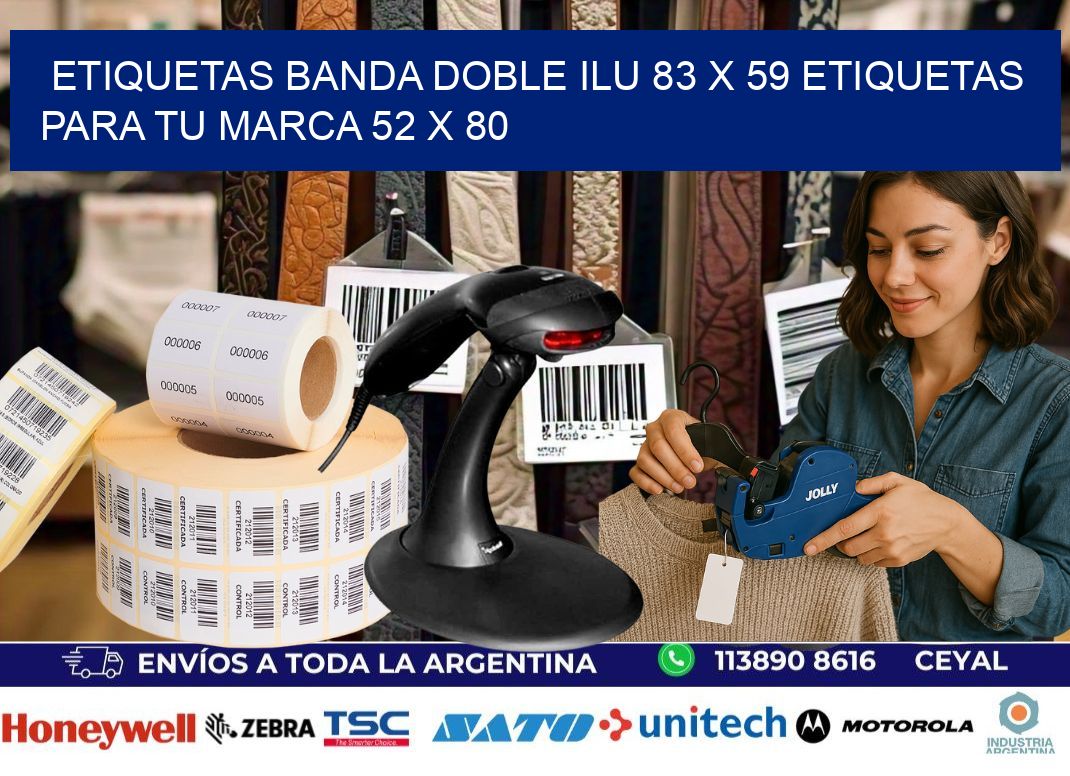 etiquetas banda doble ilu 83 x 59 etiquetas para tu marca 52 x 80