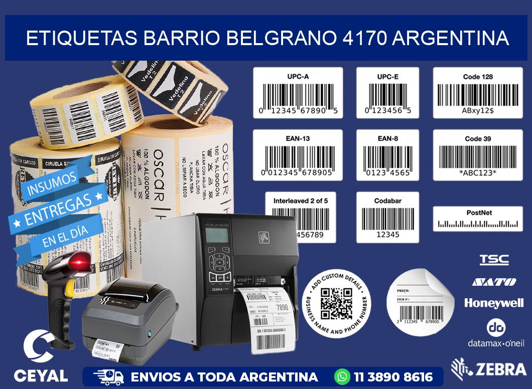 etiquetas barrio belgrano 4170 argentina