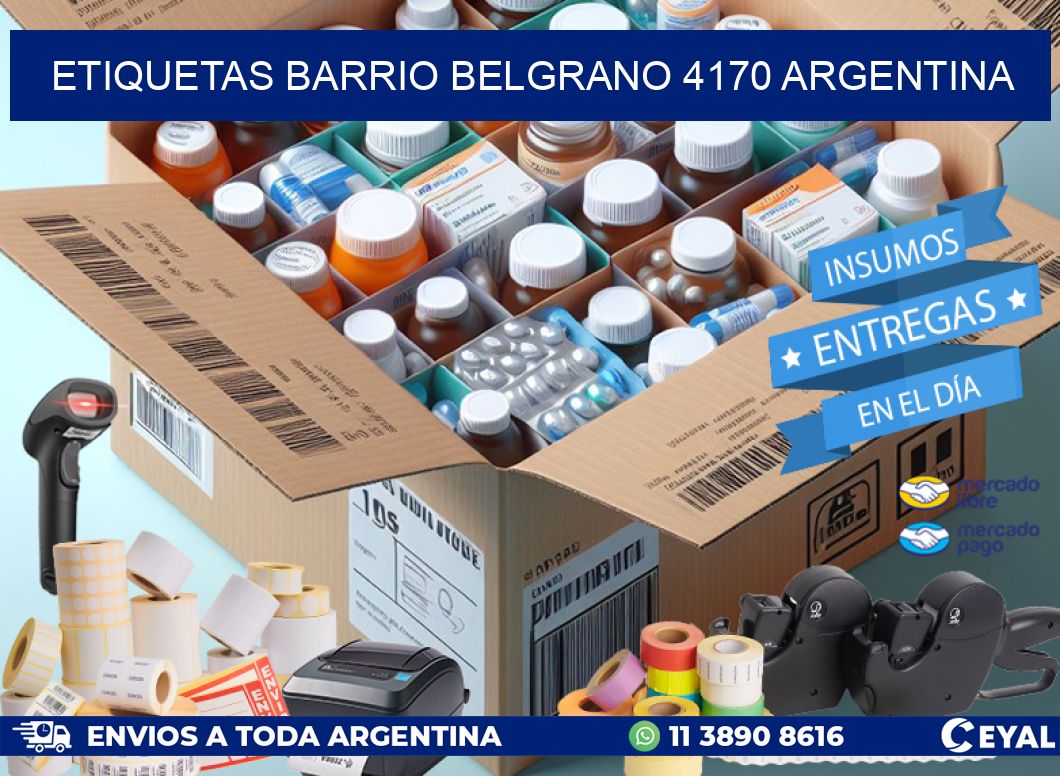 etiquetas barrio belgrano 4170 argentina