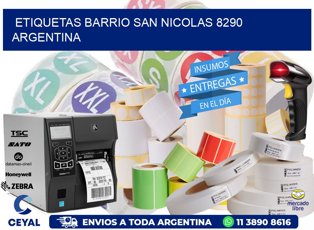 etiquetas barrio san nicolas 8290 argentina