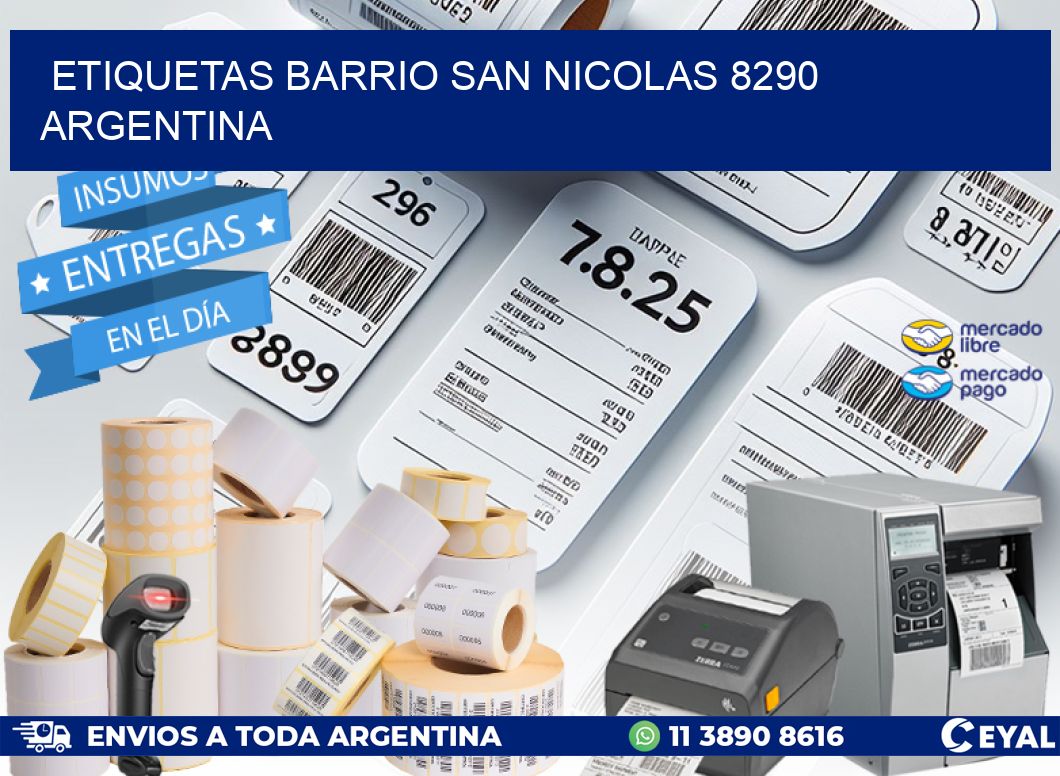 etiquetas barrio san nicolas 8290 argentina