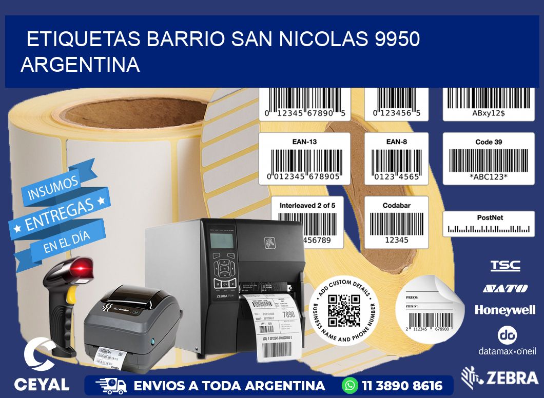 etiquetas barrio san nicolas 9950 argentina