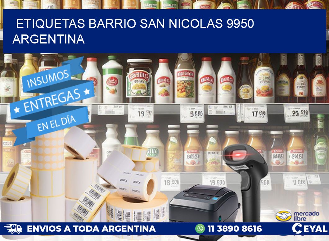 etiquetas barrio san nicolas 9950 argentina