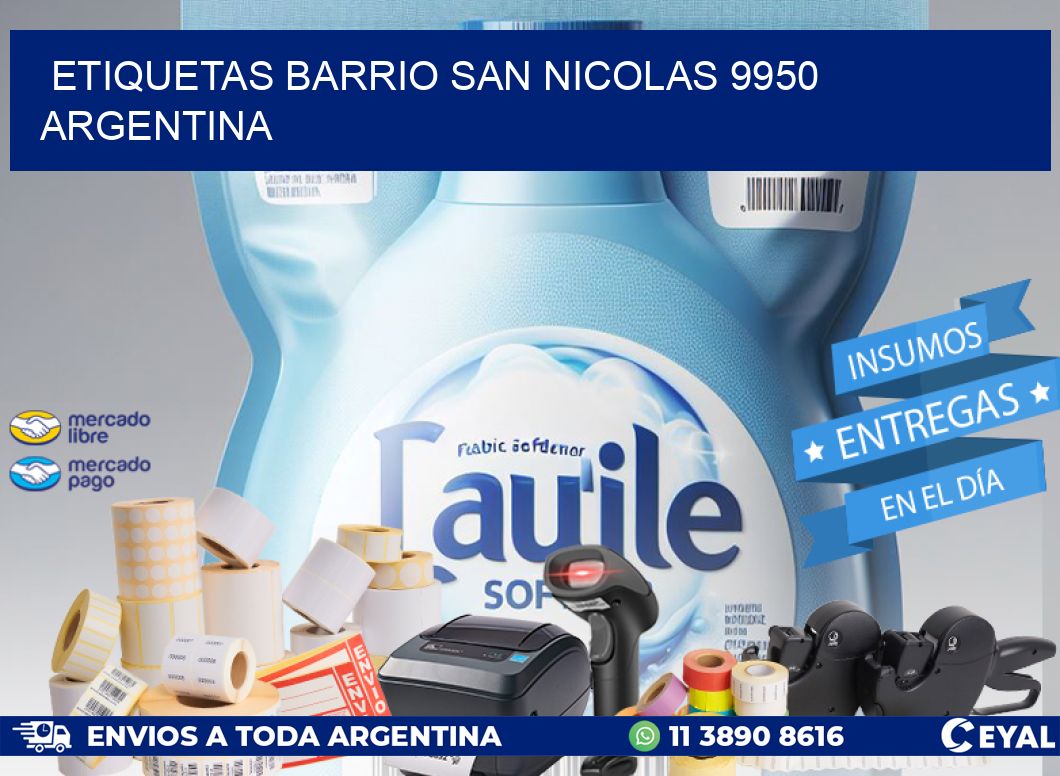 etiquetas barrio san nicolas 9950 argentina