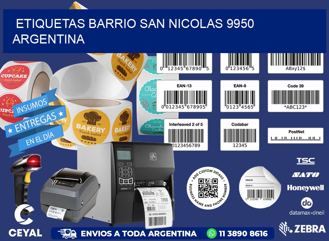 etiquetas barrio san nicolas 9950 argentina