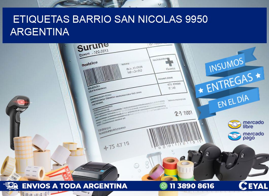 etiquetas barrio san nicolas 9950 argentina