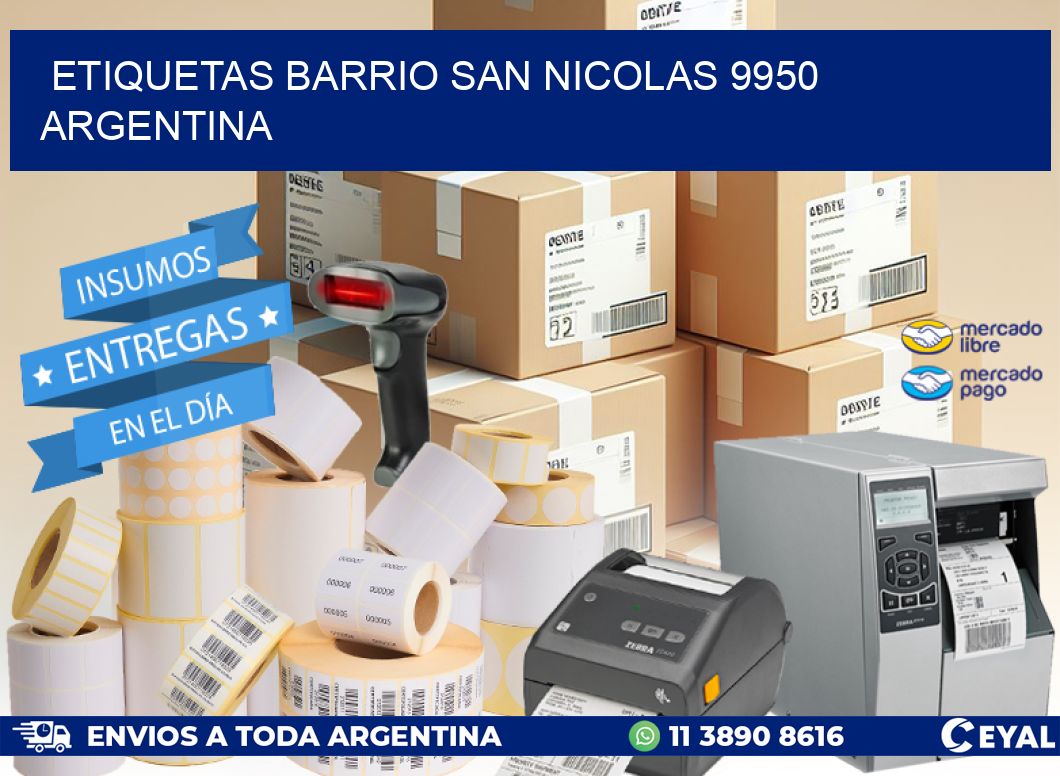 etiquetas barrio san nicolas 9950 argentina