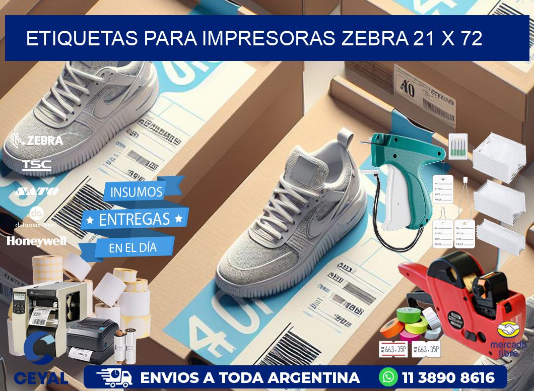 etiquetas para impresoras zebra 21 x 72