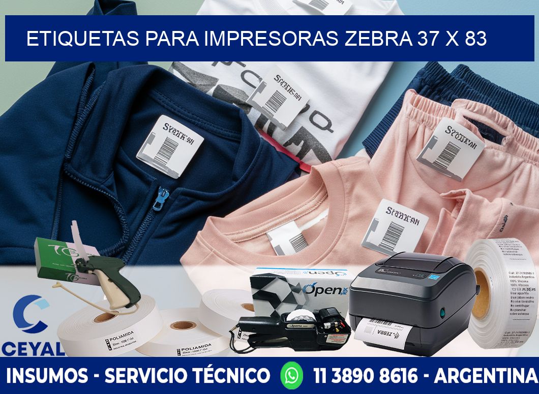 etiquetas para impresoras zebra 37 x 83