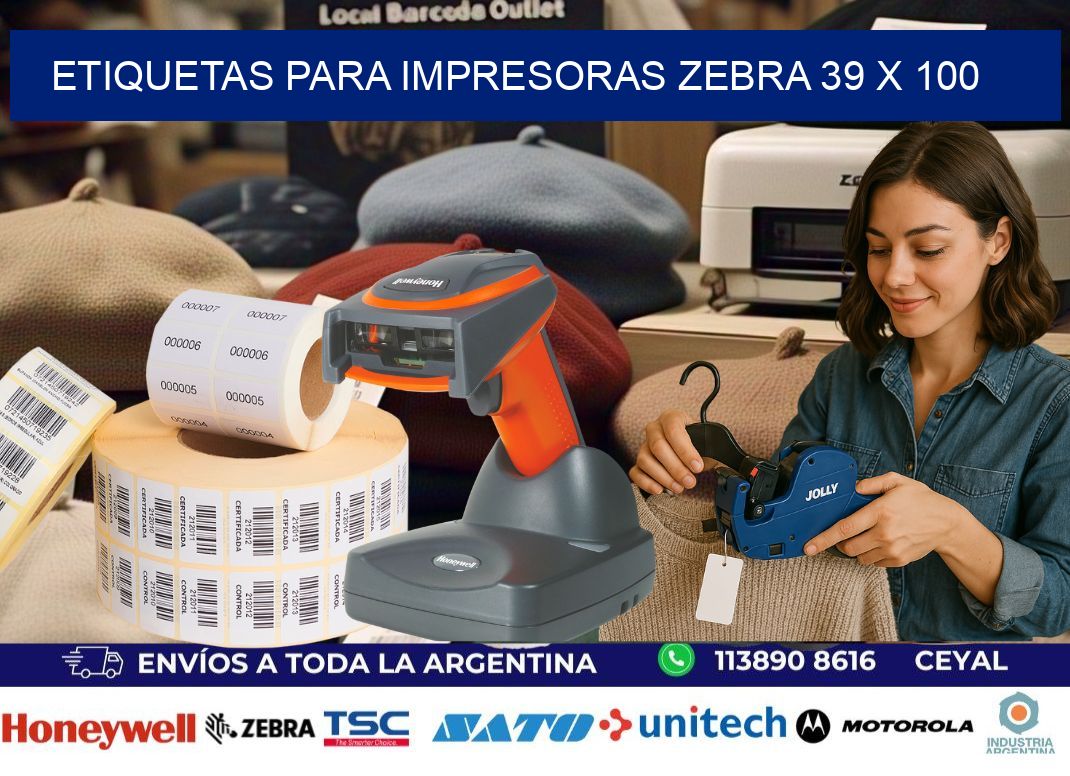 etiquetas para impresoras zebra 39 x 100