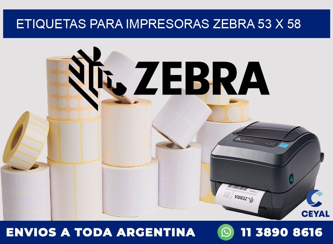 etiquetas para impresoras zebra 53 x 58