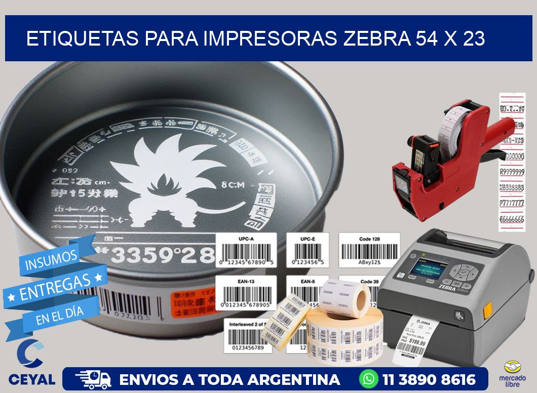 etiquetas para impresoras zebra 54 x 23