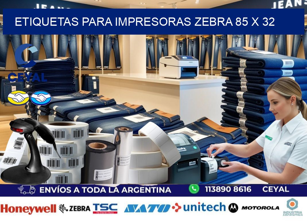 etiquetas para impresoras zebra 85 x 32