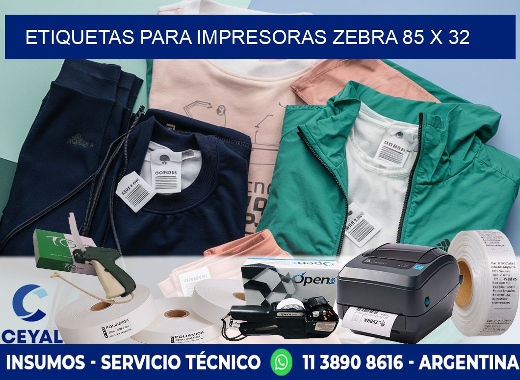 etiquetas para impresoras zebra 85 x 32
