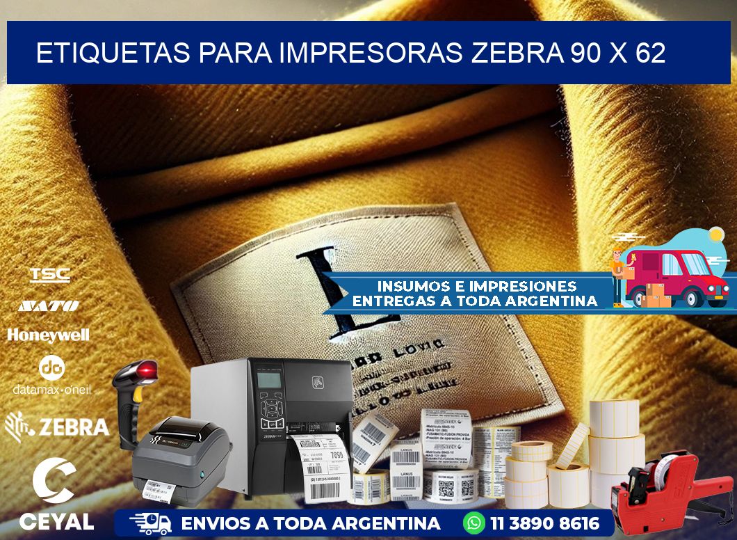 etiquetas para impresoras zebra 90 x 62