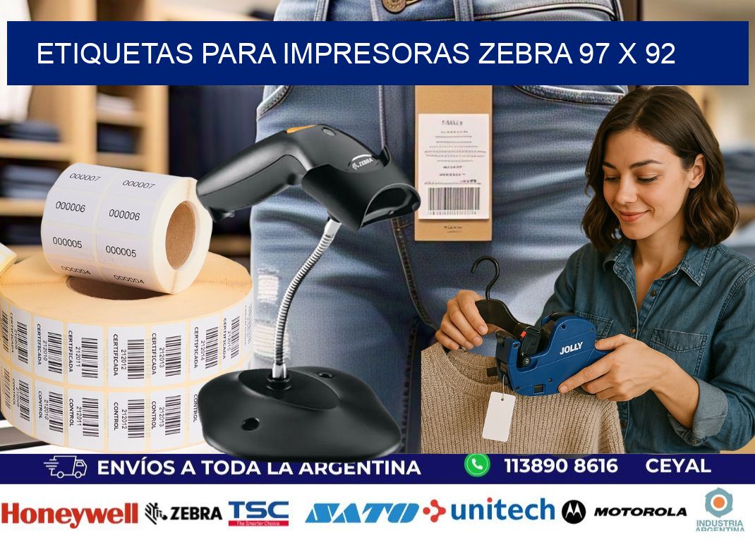 etiquetas para impresoras zebra 97 x 92