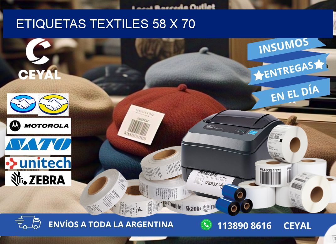 etiquetas textiles 58 x 70